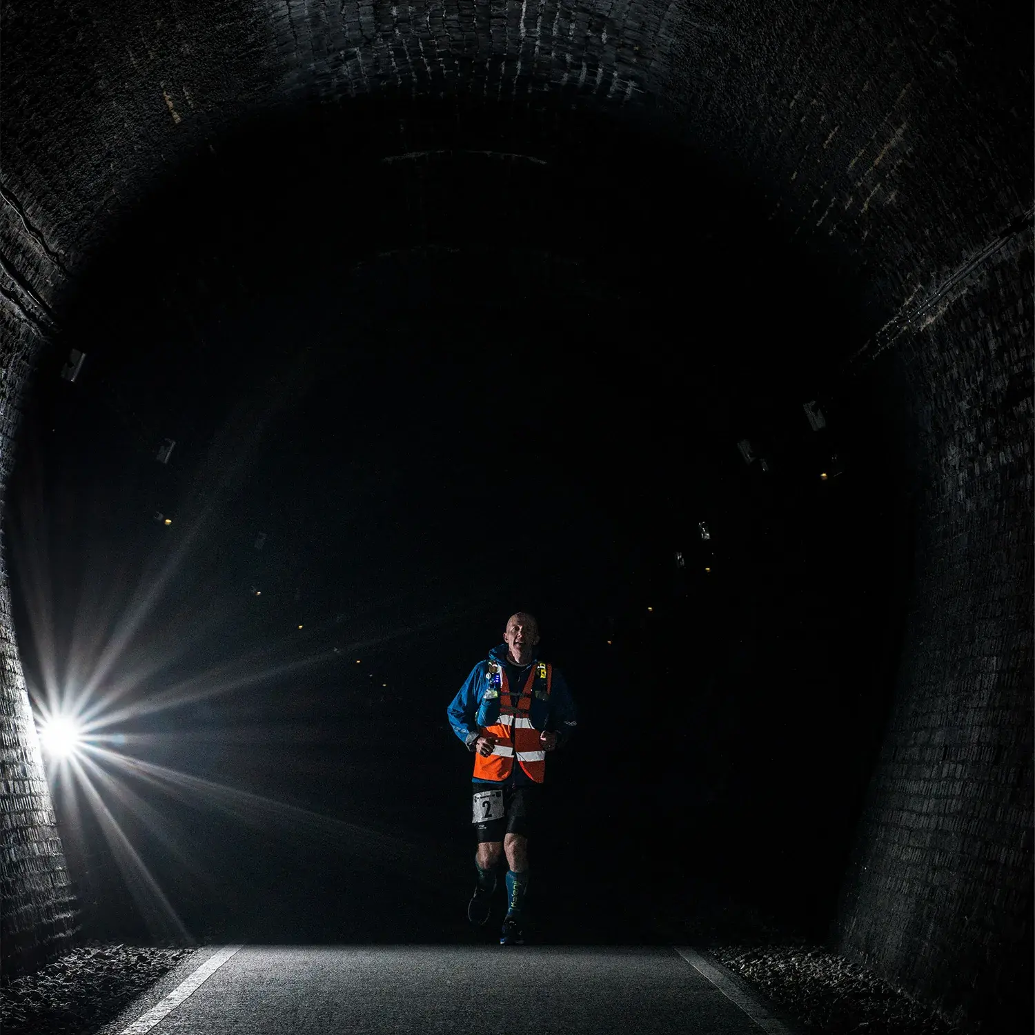 Ghostly silhouette at the tunnel entrance